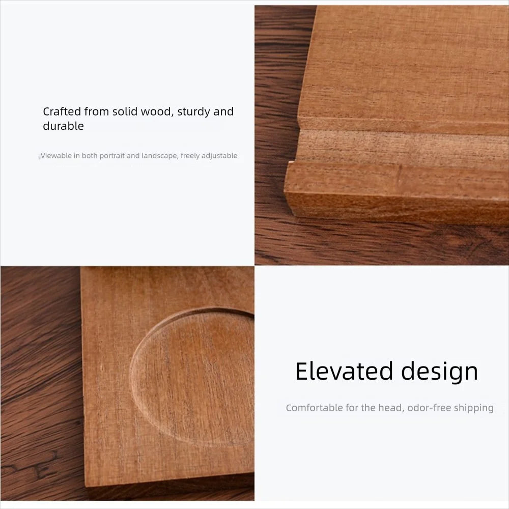 Wooden Book Stand With Cup Holder